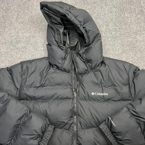 Columbia Jacket Mens XL Black Omni-Heat Hooded Puffer Coat Winter Insulated - Picture 4 of 11