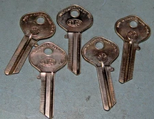 Lot of 5  -  Ilco SL15 fite Slaymaker 1074N & K220N Key Blank  - envelope #170