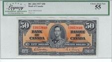1937  BOC BC-26b Gor/Tow,  $50  SN# B/H 3952649  Legacy  **AU-55**