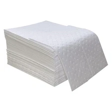 Spilfyter Os-100 Sorbent Pad, 16 Gal, 16 In X 18 In, Oil, White, Polypropylene