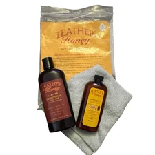 New Leather Honey Complete Leather Care Kit Cleaner Conditioner 1 Cloth