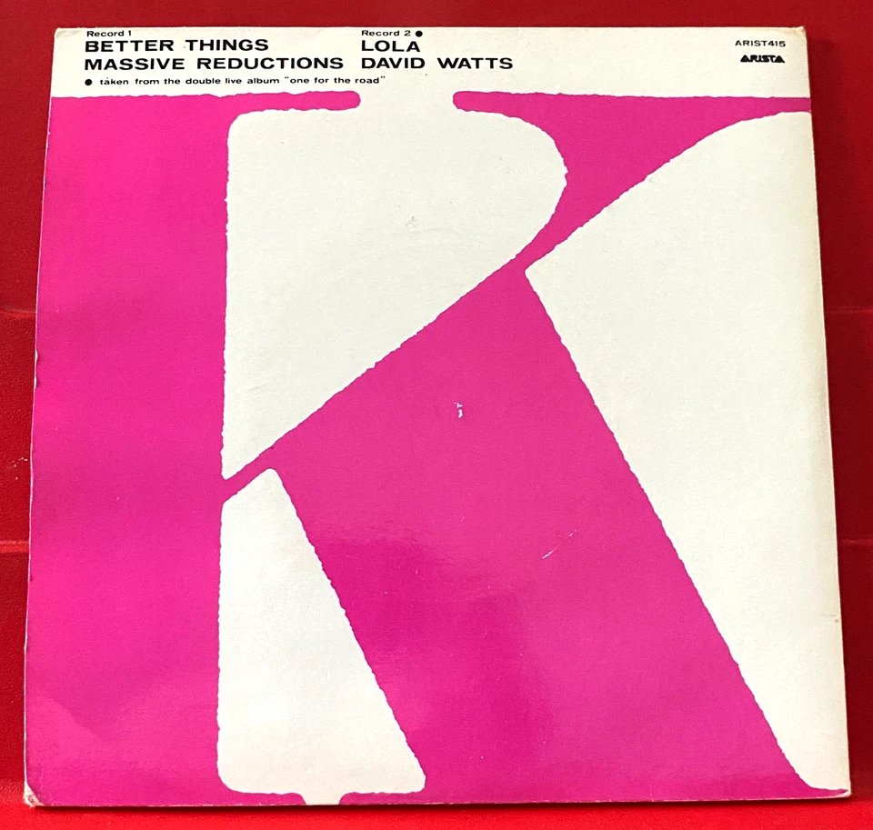 The Kinks Better Things 7"DOUBLE PACK G/F PC UK ORIG 1981 Arista Lola Live VINYL - Image 4 of 4