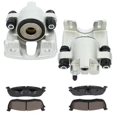 For 99-03 Ford F-150 Rear Brake Calipers w/ Bracket Ceramic Pad Accessories Kit