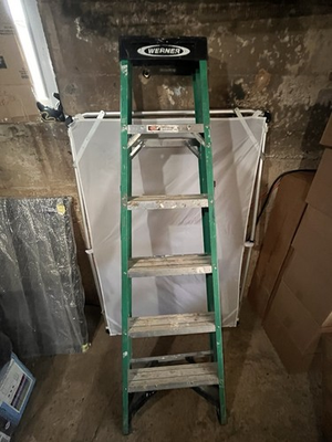 #ad #ad ONLY PICKUP Werner 6 ft Aluminum Fiberglass Heavy Duty Step Ladder Model # FS206 $50.00