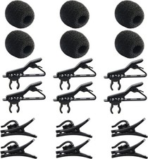 18Pcs Lapel Microphone Clips Replacement Kit, 6Pcs Lavalier Mic Clips Metal Tie