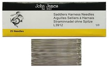 - John James Saddlers Harness Needles Style L3912 Used for Hand Stitched Leat...