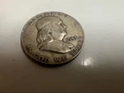 Silver 90% 1953 D Ben Franklin Half Dollar Coin, Original And Circulated, Nice
