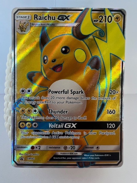 Pokémon TCG Raichu GX SM90 Black Star Promo Holo Card Near Mint Condition