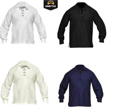 Kilt Shirts for Men Scottish Outfit Jacobite Shirts Ghillie Shirts Highlander