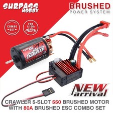 Surpass Hobby 550 Brushed Motor 10T/12T/16T/20T + 80A ESC for Axial SCX10 TRX4