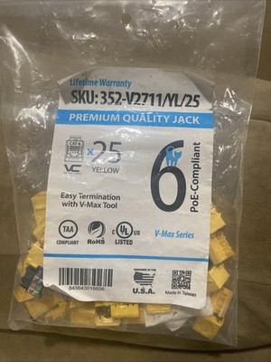 Vertical Cable Yellow V-MAX Keystones
