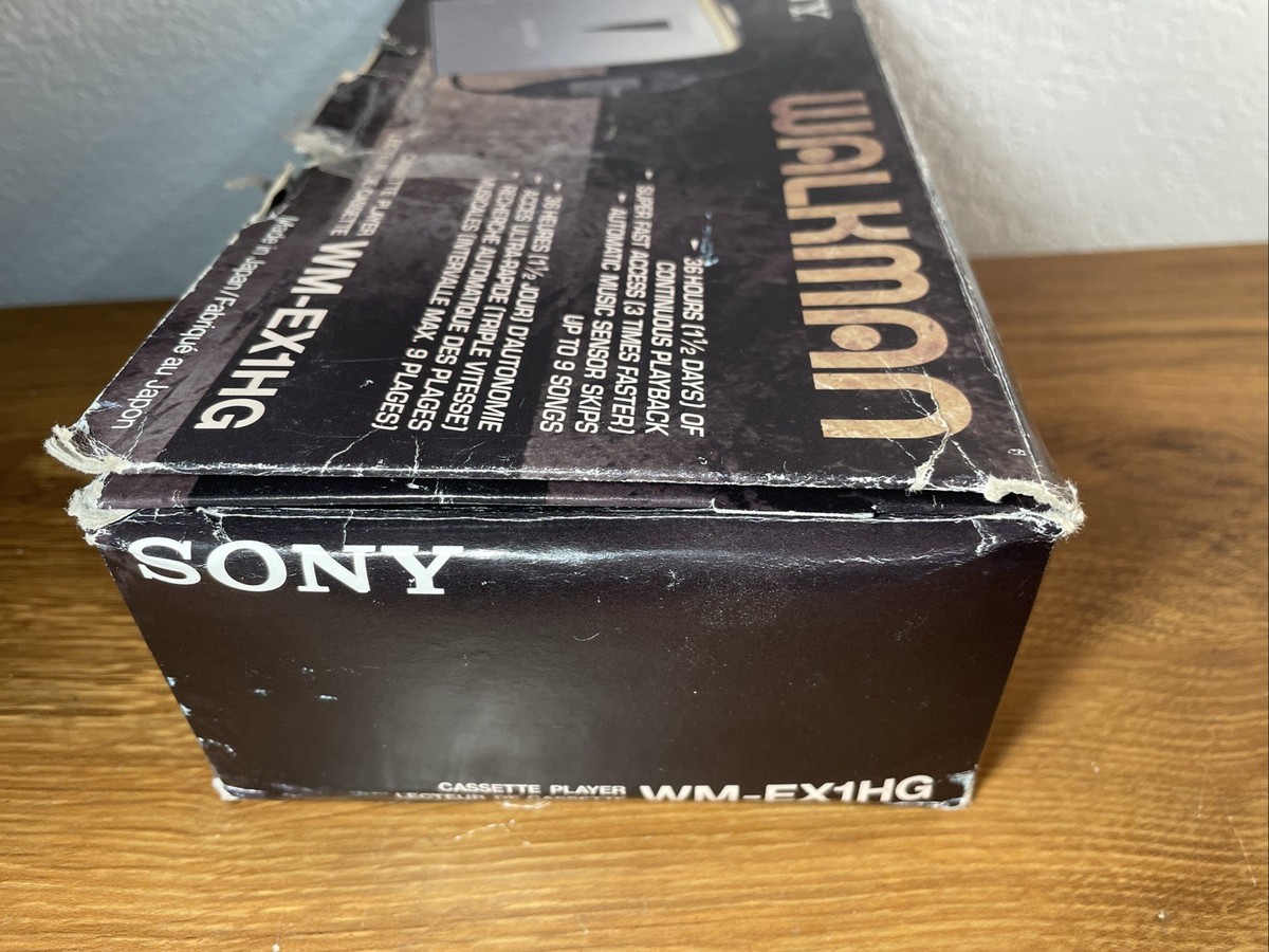 RARE Sony WM EX-1HG Walkman Cassette player ORIGINAL BOX Bag
