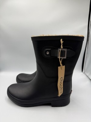 Chooka Women's Delridge Mid Height Waterproof Plush Lining Rain Boots - Size 8