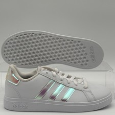 Kids Size 4 Adidas Grand Court 2.0 K White Pink Shoe Adidas GY2326 NEW