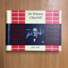 Sir Winston Churchill Stanley Gibbons Stamp Album With Leaves And Stamps