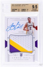 2017 PANINI NATIONAL TREASURES ROOKIE PATCH AUTOGRAPH LONZO BALL #102 BGS 9.5