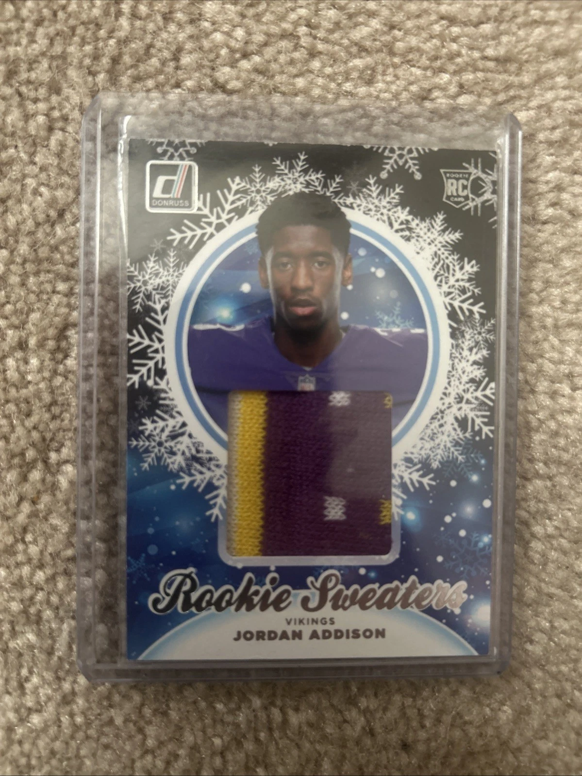Jordan Addison Donruss Rookie Holiday Sweater #HSJAD Base
