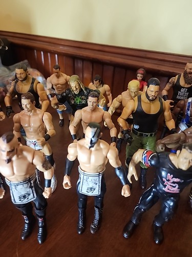 LOT Of 21 Mattel WWE WWF Poseable 7" Action Wrestling Figures 1999-2017 - Afbeelding 7 van 14