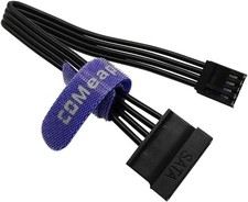 7.3" Floppy Drive to SATA Power Adapter Cable - 2-Pack for Performance