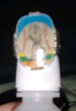 Vintage Vari-vue Flicker Rings Gumball Prize, silver plastic x3