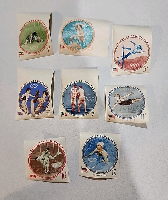 DOMINICAN REPUBLIC , 1960 OLYMPICS , SPORTS , SET OF 8 