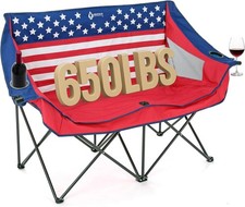 ARROWHEAD OUTDOOR Portable Folding Double Camping Chair, 500 lbs