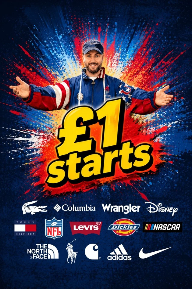 🔥£1 Starts‼️Carhartt, TNF, Ralph, NFL, Dickies, Tommy, NASCAR & More 🐨