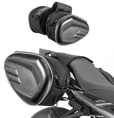 Motorrad Satteltasche Wasserdicht Universal Gepäck Aufbewahrungstasche Erweiterbar 58L