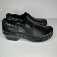 Ariat Sutter Black Leather Comfort Work Slip-On Clogs Size 11B