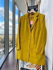 Pretty Little Thing Oversized Yellow Blazer Jacket Dress Size 8 New with Tags
