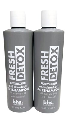 2 Fresh Detox Sulfate Free Anti Dandruff 2 In 1 Shampoo Salicylic Acid 13.5