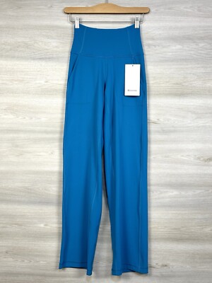 Lululemon Align High Rise Wide Leg Pant 31  Nulu Size 2 Hawaiian Blue 52362