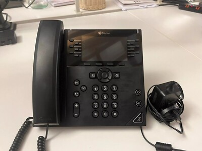 3 x Polycom VVX 450 IP Telefon - Schwarz - mit Netzteil