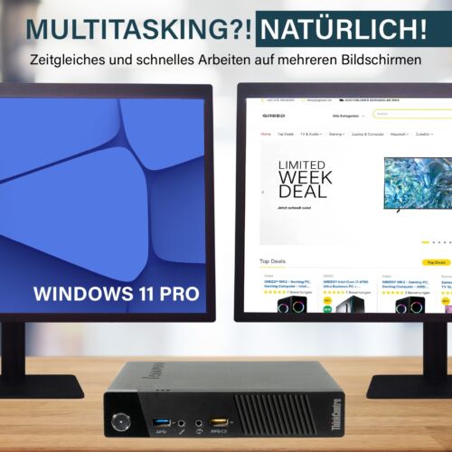 Lenovo Schneller WIN 11 PRO Mini PC i5 3,0GhZ 16GB RAM 512GB SSD Desktop günstig - Bild 7 von 8