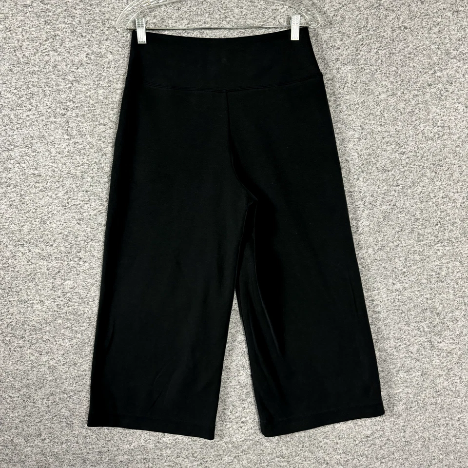 Calça Athleta Feminina Pequena Preta Seasoft Perna Larga Puxador - Imagem 2 de 4