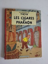Ancien Tintin "Les cigares du pharaon" EO couleur Belge, 1955, B 15 ,état moyen