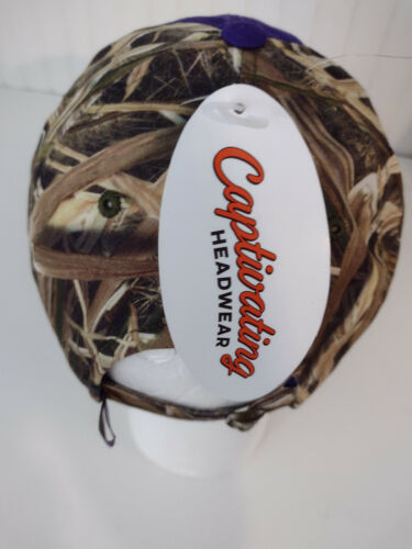 ECU East Carolina University NC Pirate Baseball Cap Purple Camo Pirate Logo - Picture 3 of 5