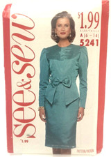 Butterrick See & Sew Pattern 5241 - Ladies Top & Skirt (Sizes 6 - 14)