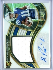 2020 Panini Select Jumbo Rookie Sig Swatches Michael Pittman Jr. /75 White Prizm