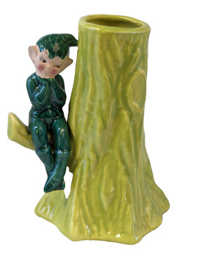 Vintage Gilner Pixie Elf Trunk Bud Vase Mid Century