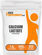 BulkSupplements Calcium Lactate Powder - 200mg Calcium per Serving