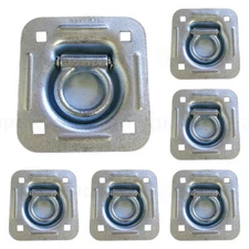 GRIPON 6x Recessed Tie Down D Rings Cargo Quad Trailer Van Anchor point Truck