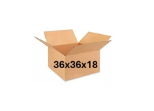 36" x 36" x 18" CARDBOARD BOX - 200 lb -  SINGLE BOX