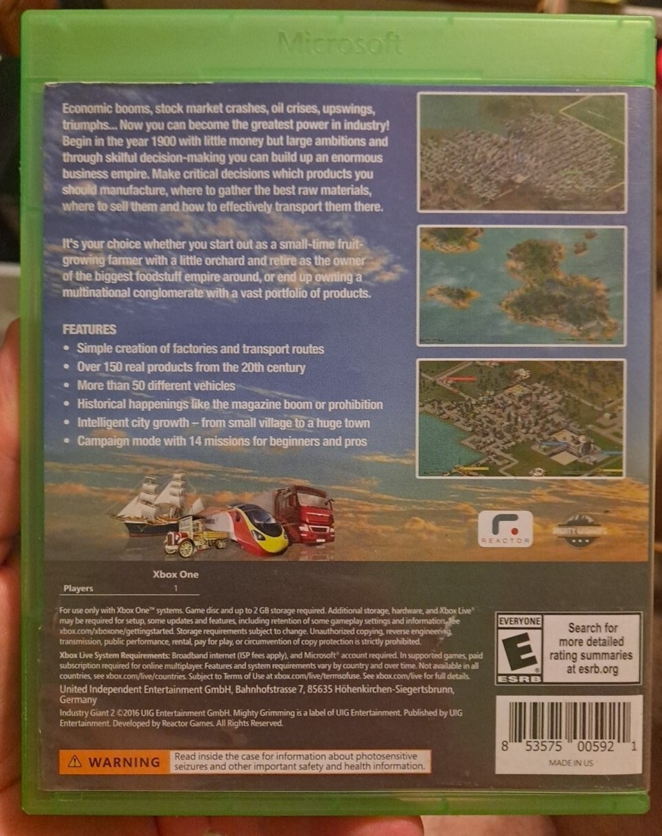 Industry Giant II Be A Tycoon (Microsoft Xbox One, 2017) Tested 