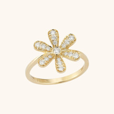 Diamond Flower Ring