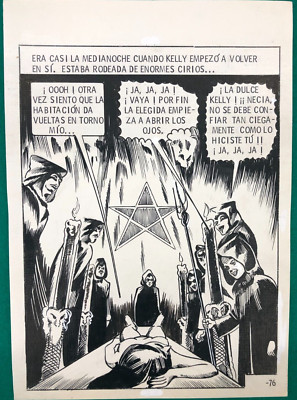 THE THRESHOLD OF HELL 96-pgs of original Mexican horror comic book art by Reyes
