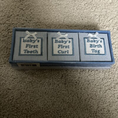 Stephan Baby Boy 3 Piece Royal Keepsake Set  Satin-Lined Gift Box NEW