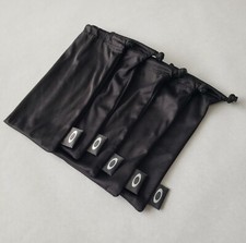 5-Pack Oakley Small Black Microfiber Cleaning Storage Bags Authentic