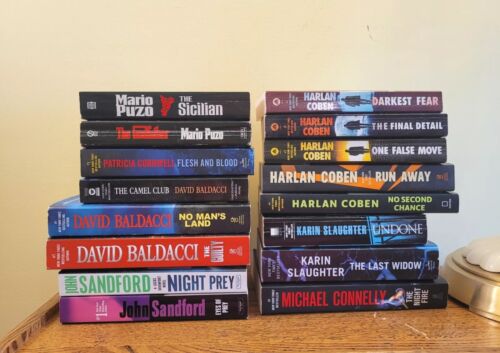 Lot de livres de fiction criminelle Harlan Coben, David Baldacci, Karin Slaughter  - Photo 1/3