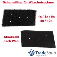 1x - 10x Schaumstofffilter für viele Whirlpool Bauknecht Maytag Wäschetrockner